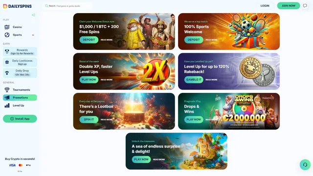 dailyspins casino promotions