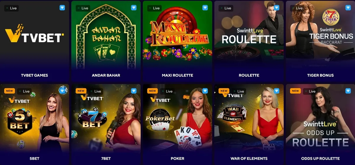 dazard casino live games