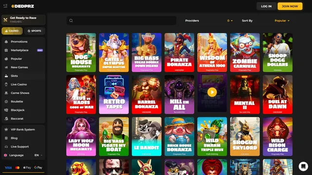 dedprz casino games