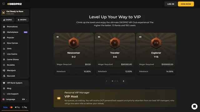 dedprz casino vip club