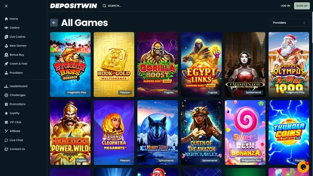 depositwin casino games