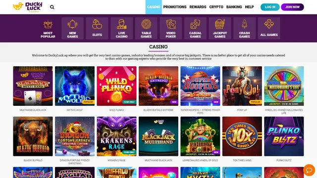 duckyluck casino games