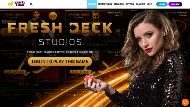 duckyluck casino live games