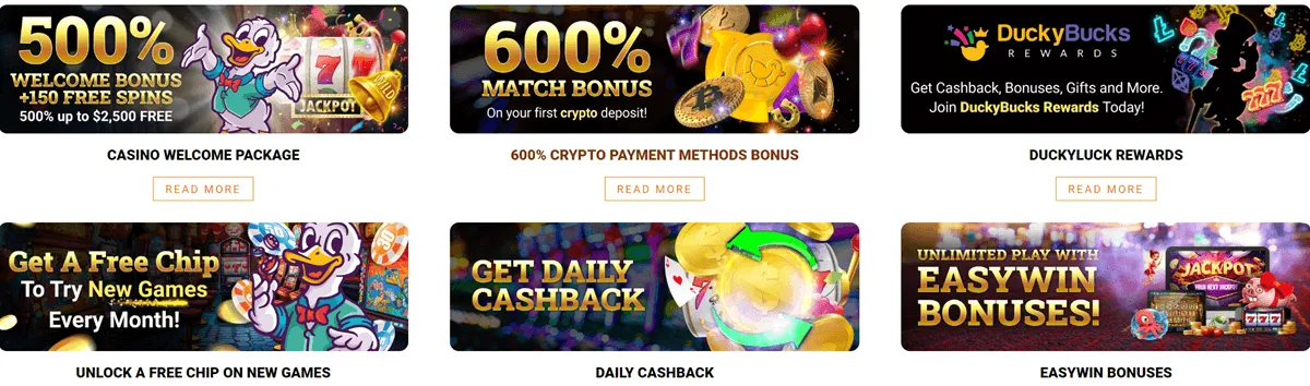 duckyluck casino promotions