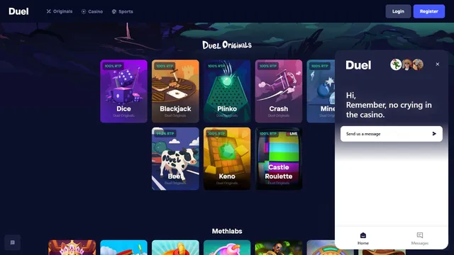 duel casino support
