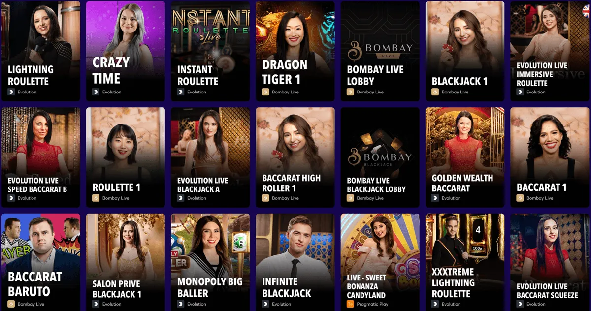 empire casino live games