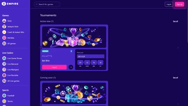 empire casino tournaments