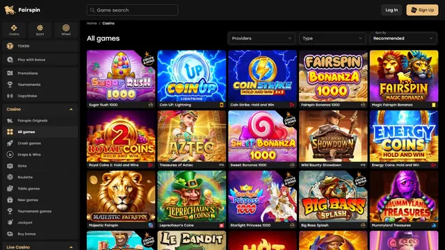 fairspin casino games