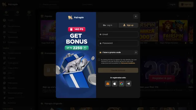 fairspin casino registration