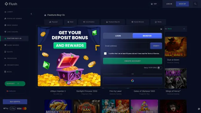 flush casino registration