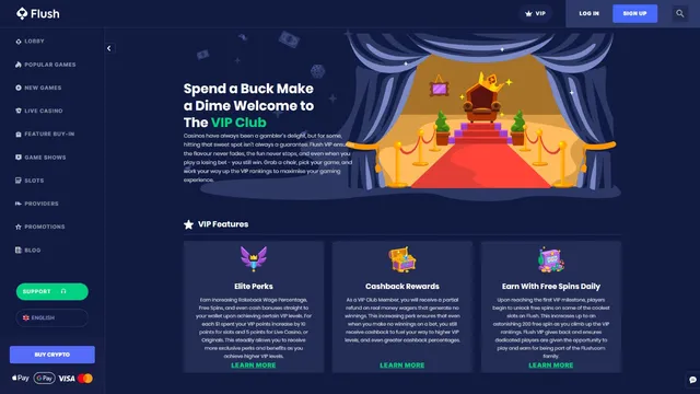 flush casino vip club