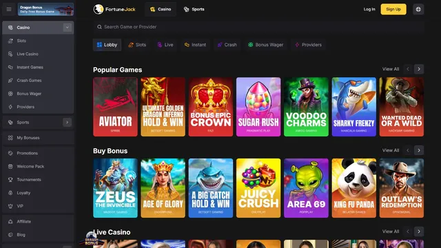 fortunejack casino games