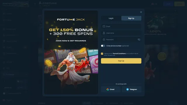 fortunejack casino registration