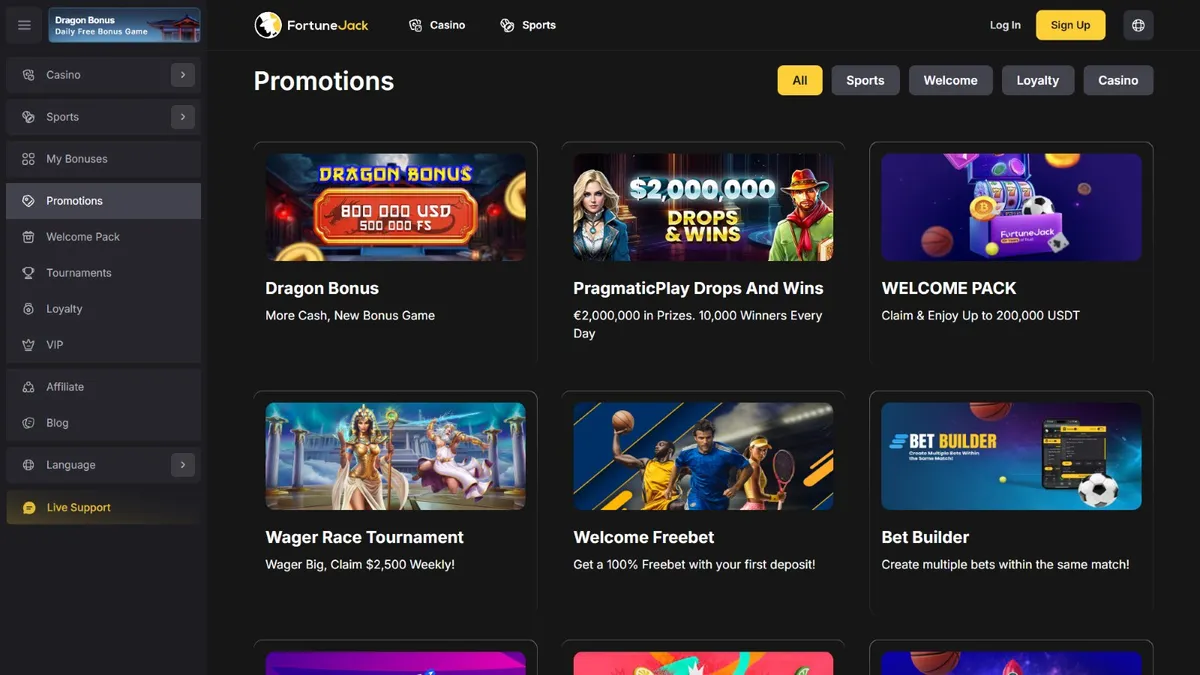 fortunejack casino promotions