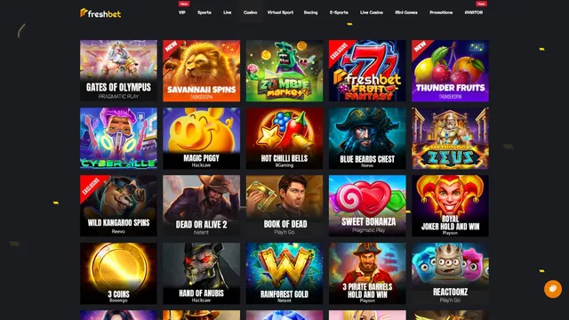 freshbet casino games