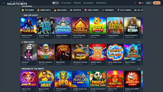 galacticbets casino games