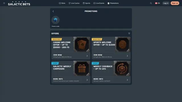galacticbets casino promotions