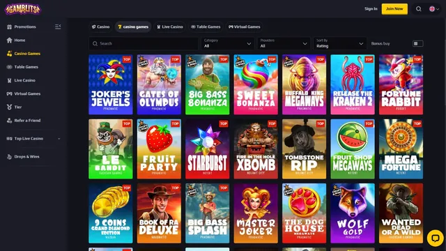 gamblits casino games