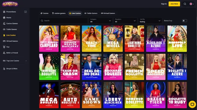 gamblits casino live games