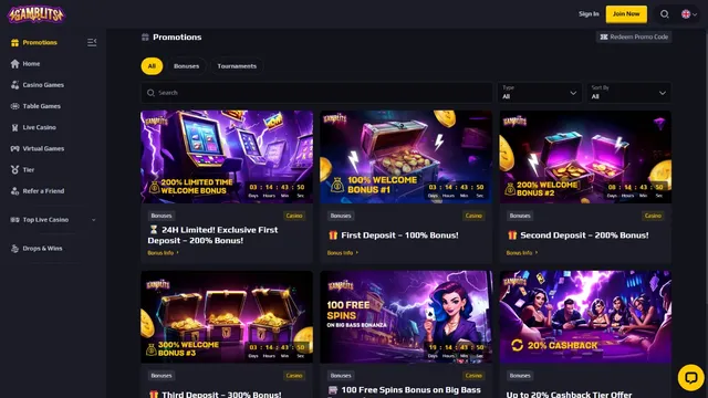 gamblits casino promotions