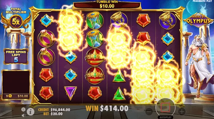 gates of olympus slot win screen