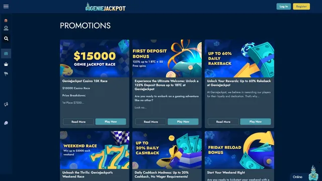 geniejackpot casino promotions