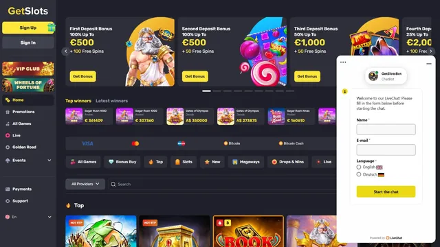 getslots casino support