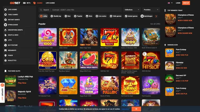 ggbet casino games