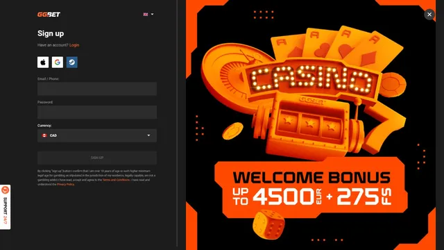 ggbet casino registration