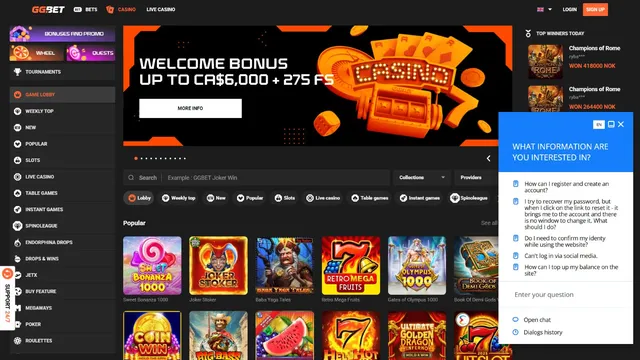 ggbet casino support