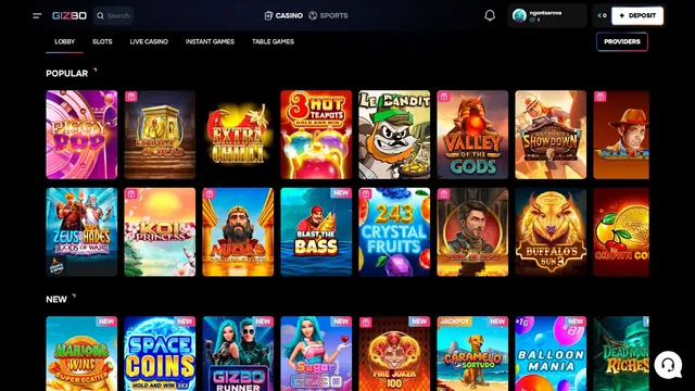 gizbo.casino games