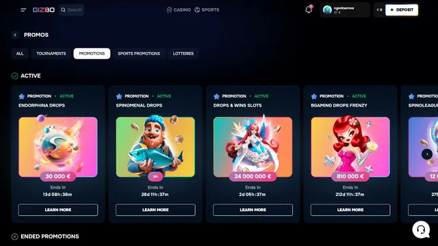 gizbo.casino promotions