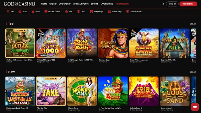 godofcasino games