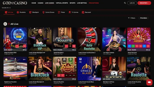 godofcasino live games