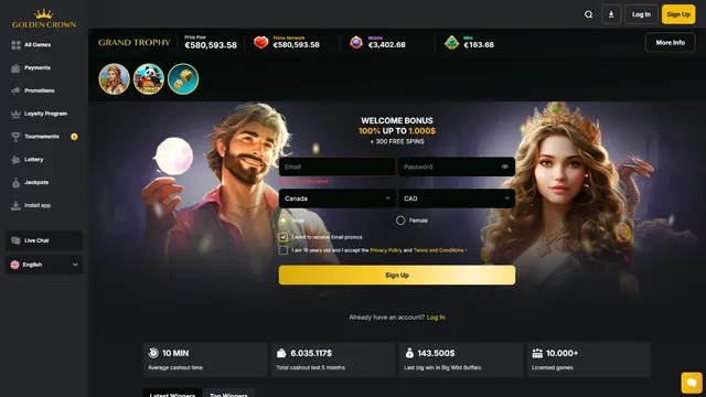 goldencrown casino registration