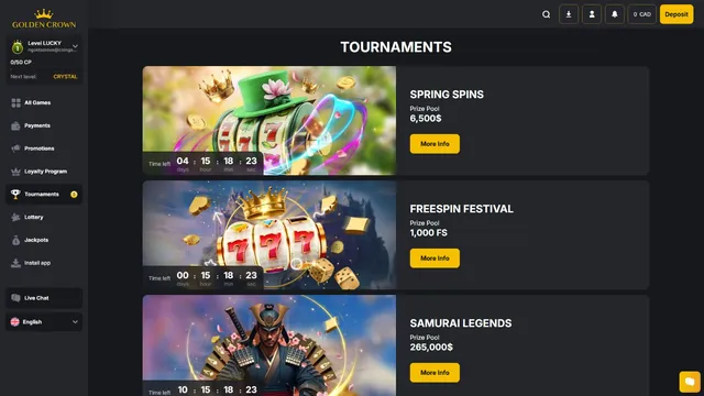goldencrown casino tournaments