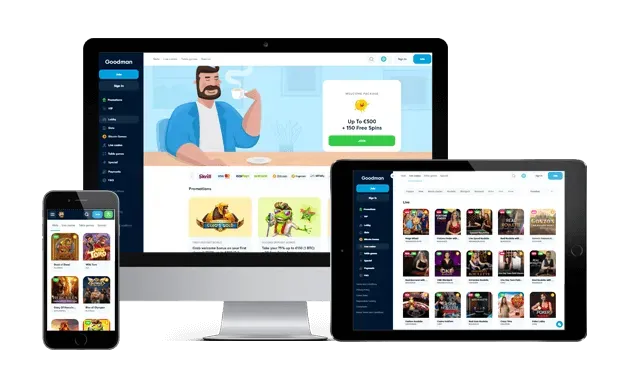 goodman casino website screens