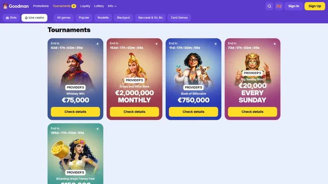 goodman casino tournaments