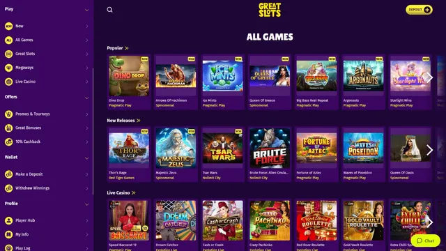 greatslots casino games