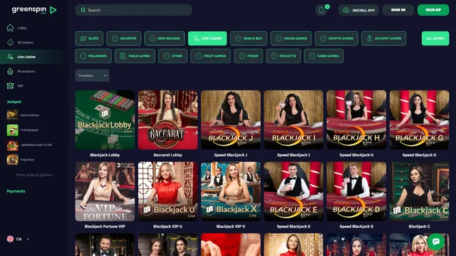 greenspin.bet casino live games