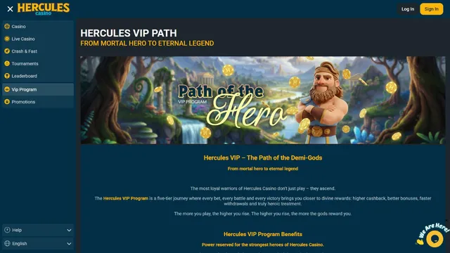 hercules casino vip club