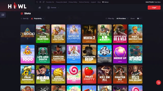 howl casino games