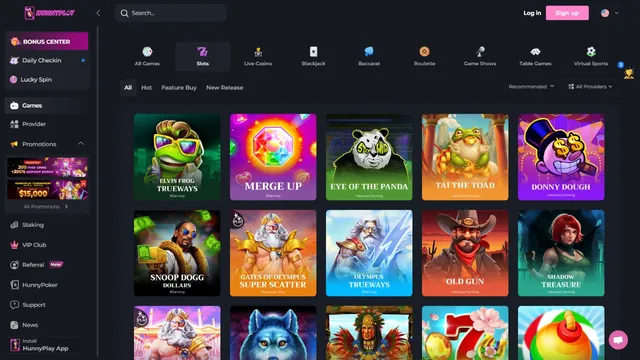 hunnyplay casino games
