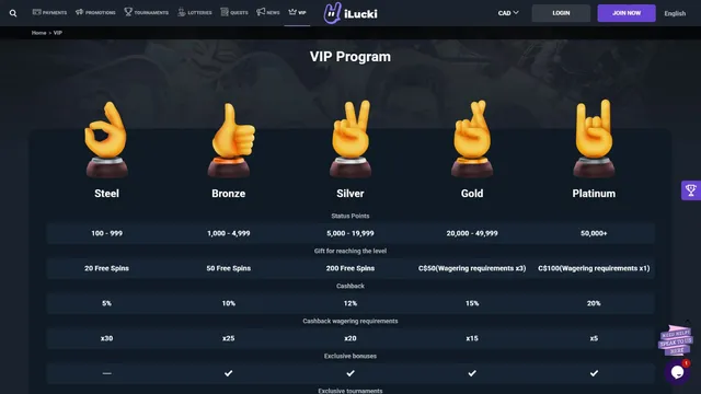 ilucki casino vip club