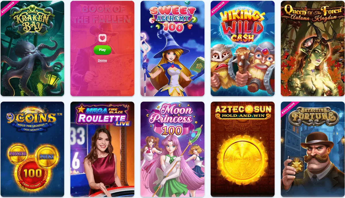 infinity casino games