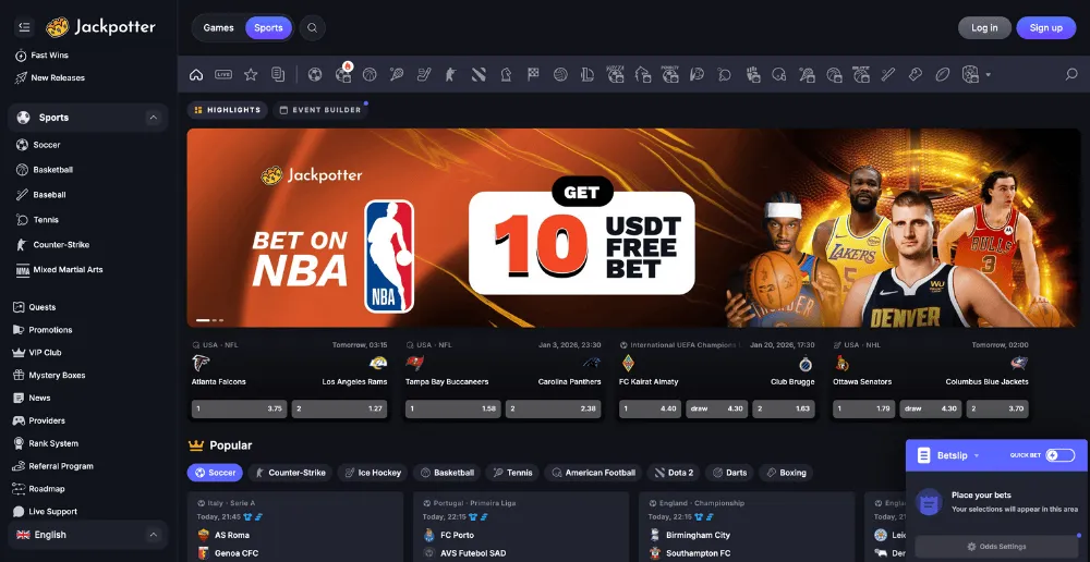 jackpotter casino sportsbook v2 icon