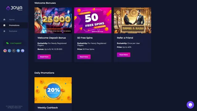 joya.casino promotions