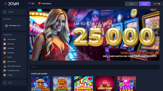 joya.casino website screen