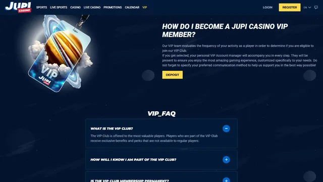 jupi casino vip club