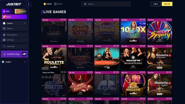justbit casino live games